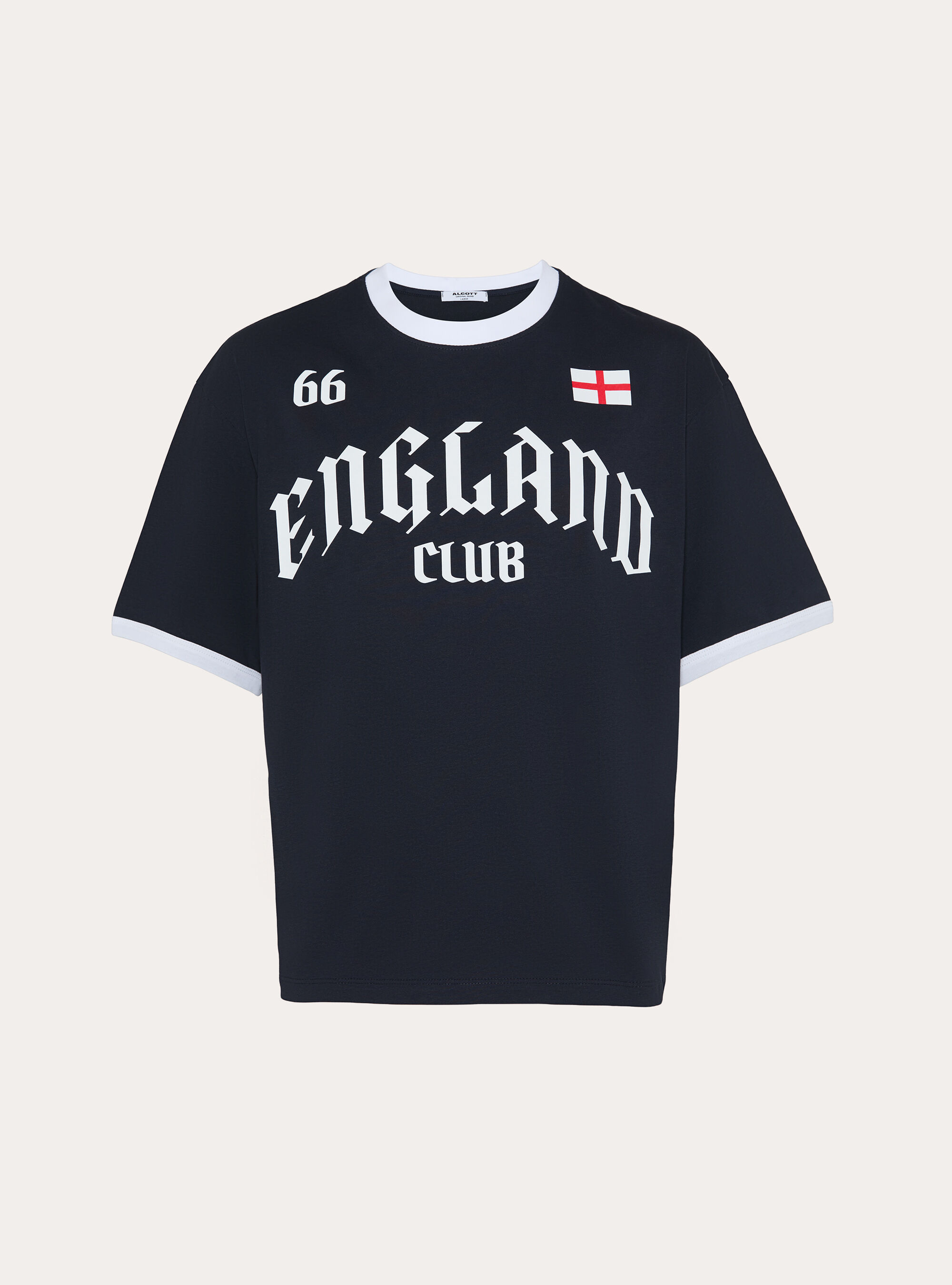 T-shirt boxy fit con stampa mondiali, NA1 NAVY DARK